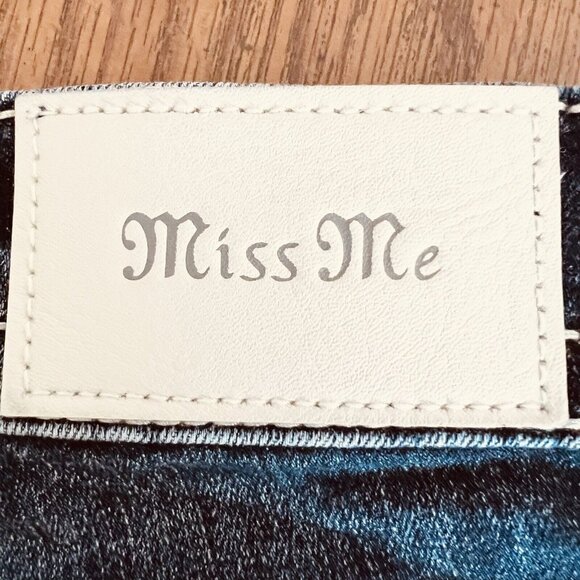 MISS ME Women's Blue Denim Ankle Jeans Sz 26 Embellished Skinny Low Rise Stretch - Picture 5 of 11